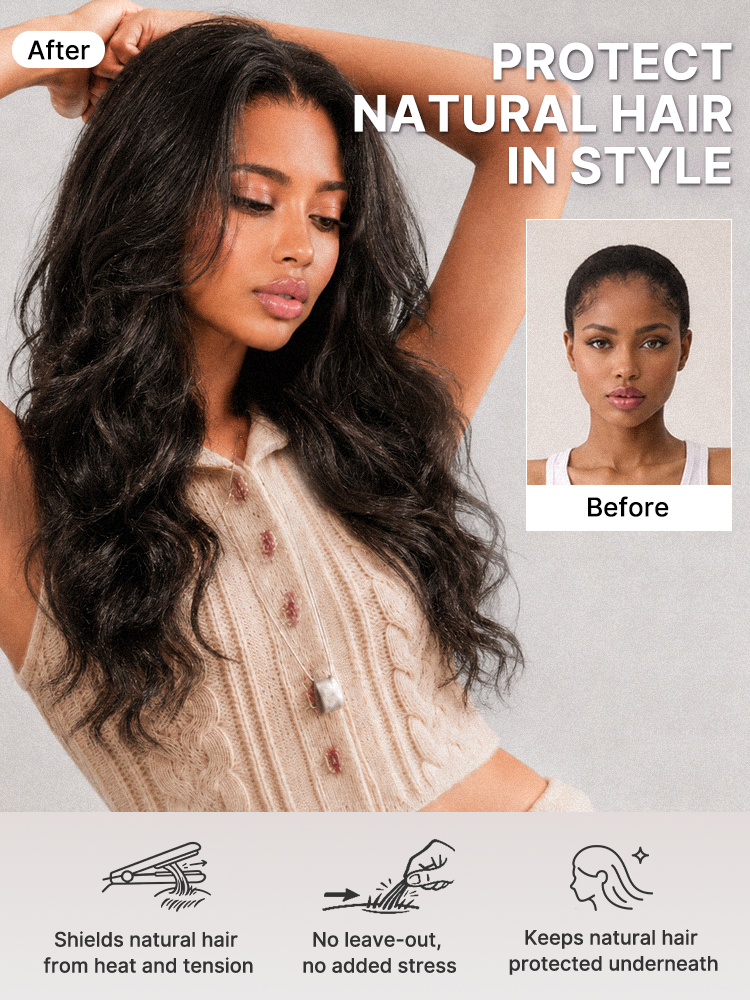 Nyla Kinky™ – All Day Comfort Glueless 7×6 HD Lace Human Hair Wig