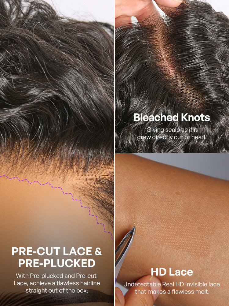 Water Wave Pixie Glueless HD Lace Wig – 150% Density